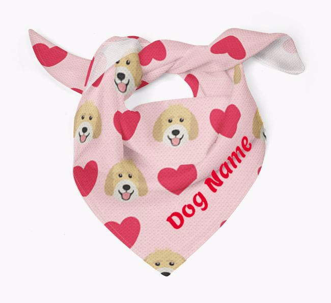 'Heart Pattern' - Personalized {breedFullName} Bandana